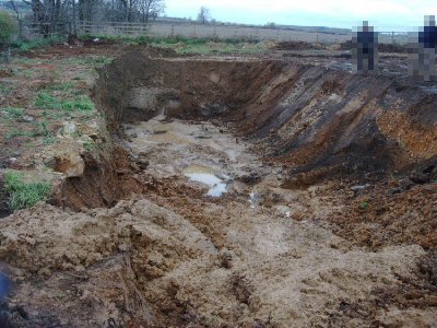 Basement construction soil investigation